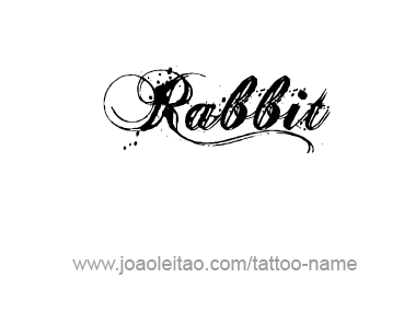 Tattoo Design Animal Name Rabbit