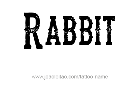 Tattoo Design Animal Name Rabbit