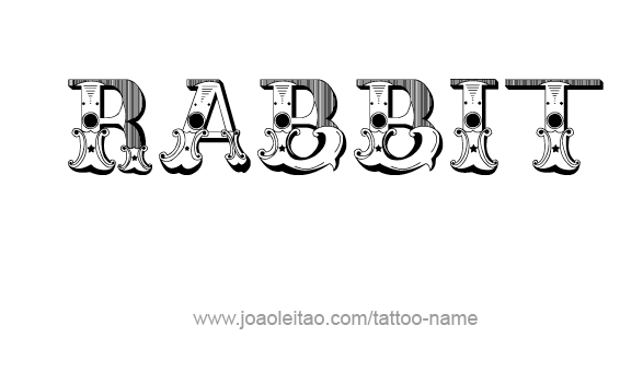 Tattoo Design Animal Name Rabbit