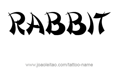 Tattoo Design Animal Name Rabbit