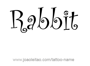 Tattoo Design Animal Name Rabbit