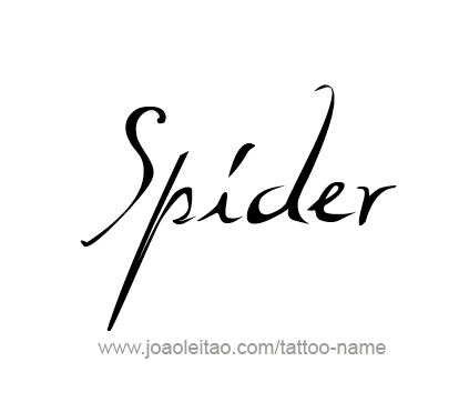 Tattoo Design Animal Name Spider