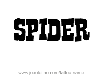 Tattoo Design Animal Name Spider