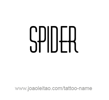 Tattoo Design Animal Name Spider