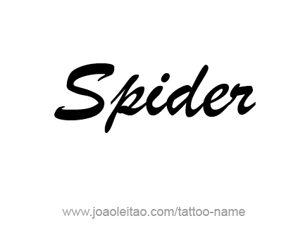 Tattoo Design Animal Name Spider