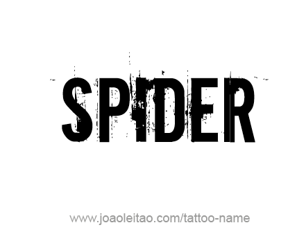 Tattoo Design Animal Name Spider