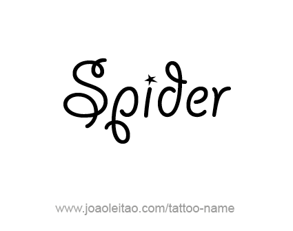 Tattoo Design Animal Name Spider