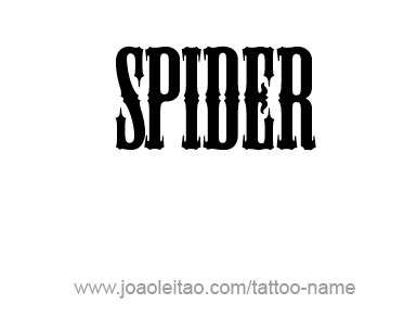 Tattoo Design Animal Name Spider