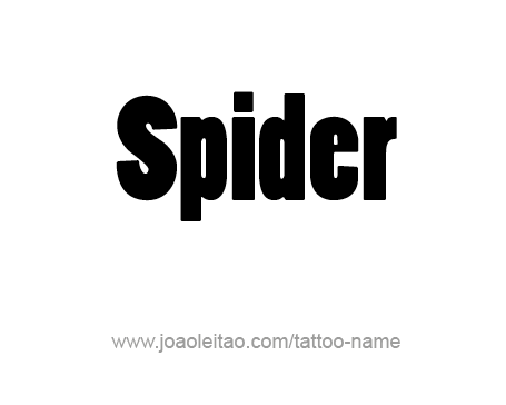 Tattoo Design Animal Name Spider