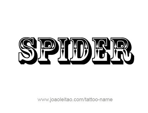 Tattoo Design Animal Name Spider