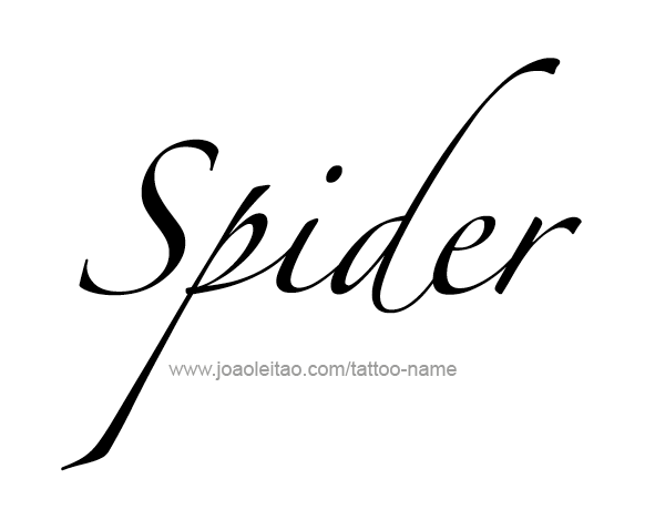 Tattoo Design Animal Name Spider