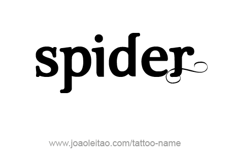 Tattoo Design Animal Name Spider