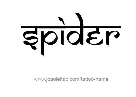 Tattoo Design Animal Name Spider