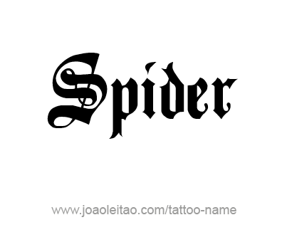 Tattoo Design Animal Name Spider