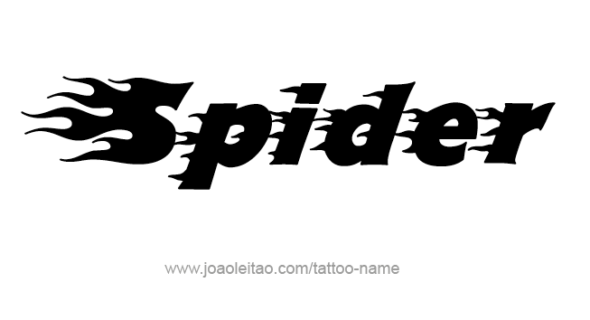 Tattoo Design Animal Name Spider