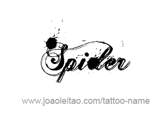 Tattoo Design Animal Name Spider