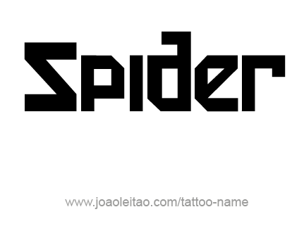 Tattoo Design Animal Name Spider