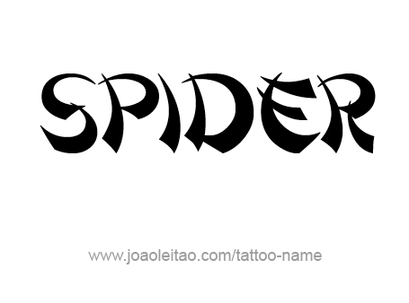 Tattoo Design Animal Name Spider