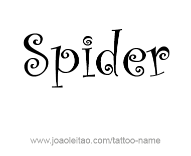 Tattoo Design Animal Name Spider