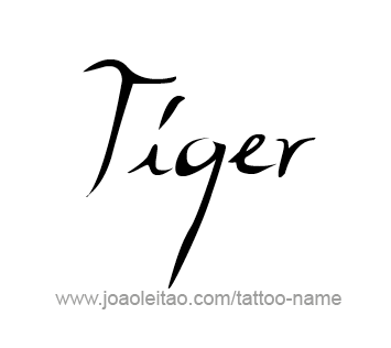 Tattoo Design Animal Name Tiger