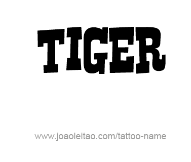 Tattoo Design Animal Name Tiger