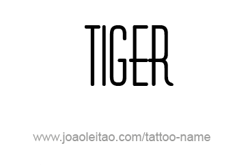 Tattoo Design Animal Name Tiger