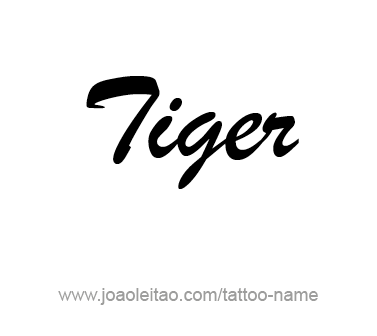 Tattoo Design Animal Name Tiger