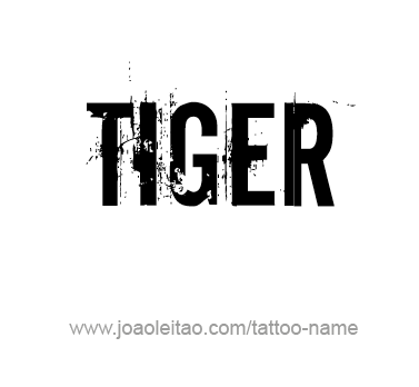 Tattoo Design Animal Name Tiger