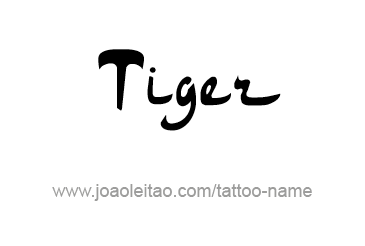 Tattoo Design Animal Name Tiger