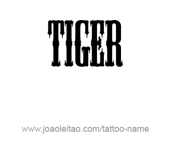 Tattoo Design Animal Name Tiger