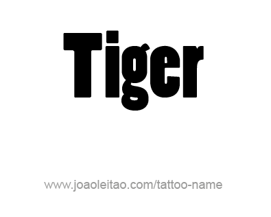 Tattoo Design Animal Name Tiger