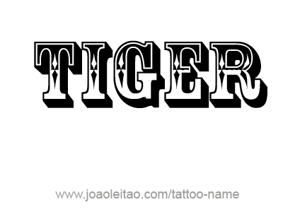 Tattoo Design Animal Name Tiger