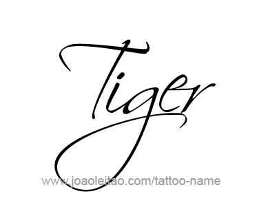 Tattoo Design Animal Name Tiger