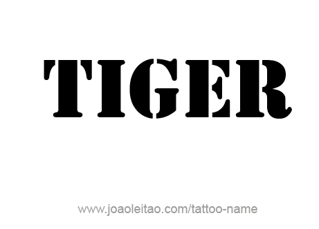 Tattoo Design Animal Name Tiger