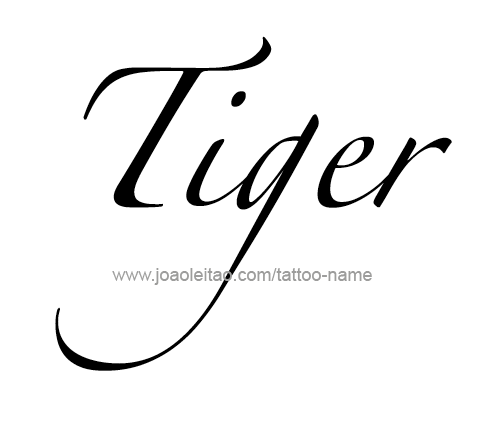 Tattoo Design Animal Name Tiger