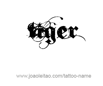 Tattoo Design Animal Name Tiger