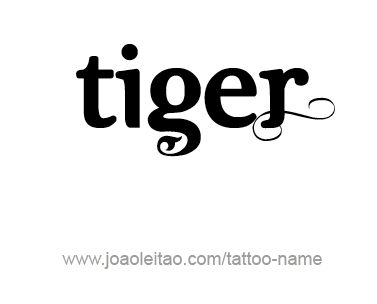 Tattoo Design Animal Name Tiger