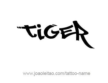 Tattoo Design Animal Name Tiger