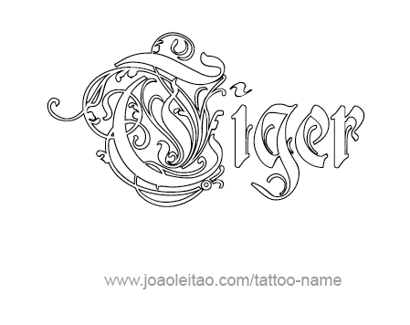 Tattoo Design Animal Name Tiger