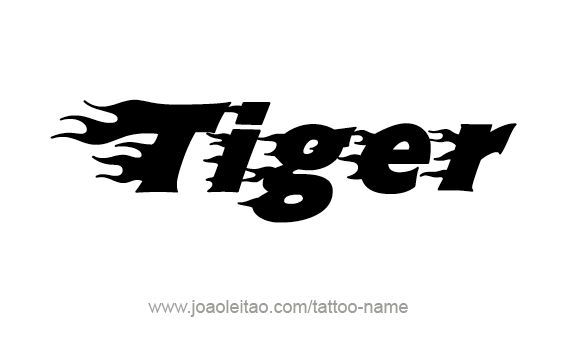 Tattoo Design Animal Name Tiger