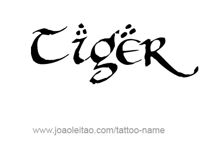 Tattoo Design Animal Name Tiger