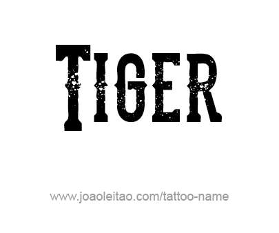 Tattoo Design Animal Name Tiger