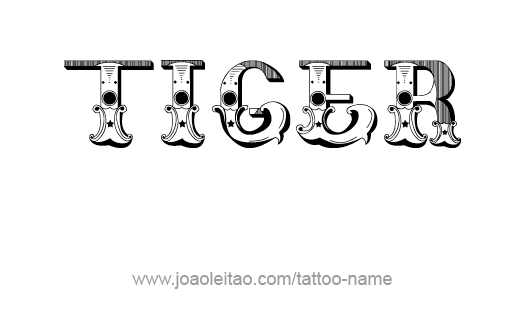 Tattoo Design Animal Name Tiger