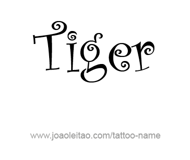 Tattoo Design Animal Name Tiger