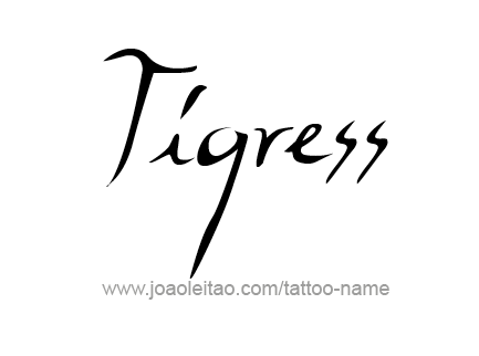 Tattoo Design Animal Name Tigress