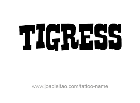 Tattoo Design Animal Name Tigress