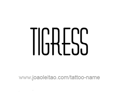 Tattoo Design Animal Name Tigress