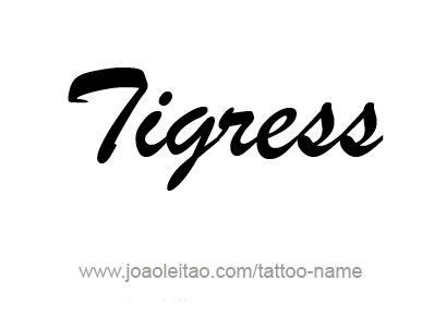 Tattoo Design Animal Name Tigress