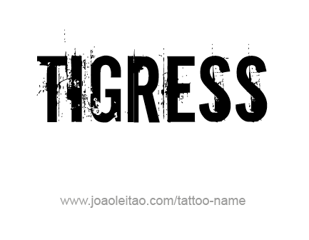 Tattoo Design Animal Name Tigress