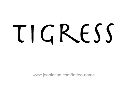 Tattoo Design Animal Name Tigress